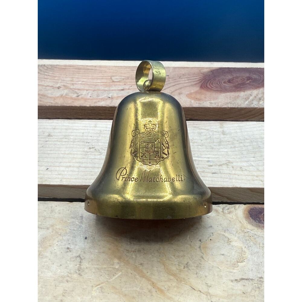 Vintage Prince Matchabelli Solid Brass Counterweight Hand Bell - Collectible
